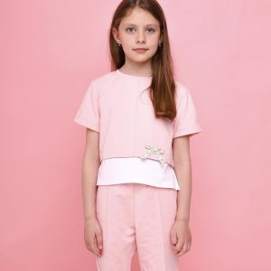 Set čtyř dílů – top, tílko, tepláky a šortky „Romantik“